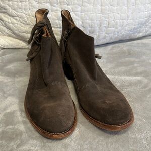 Brown Suede Ankle Boots